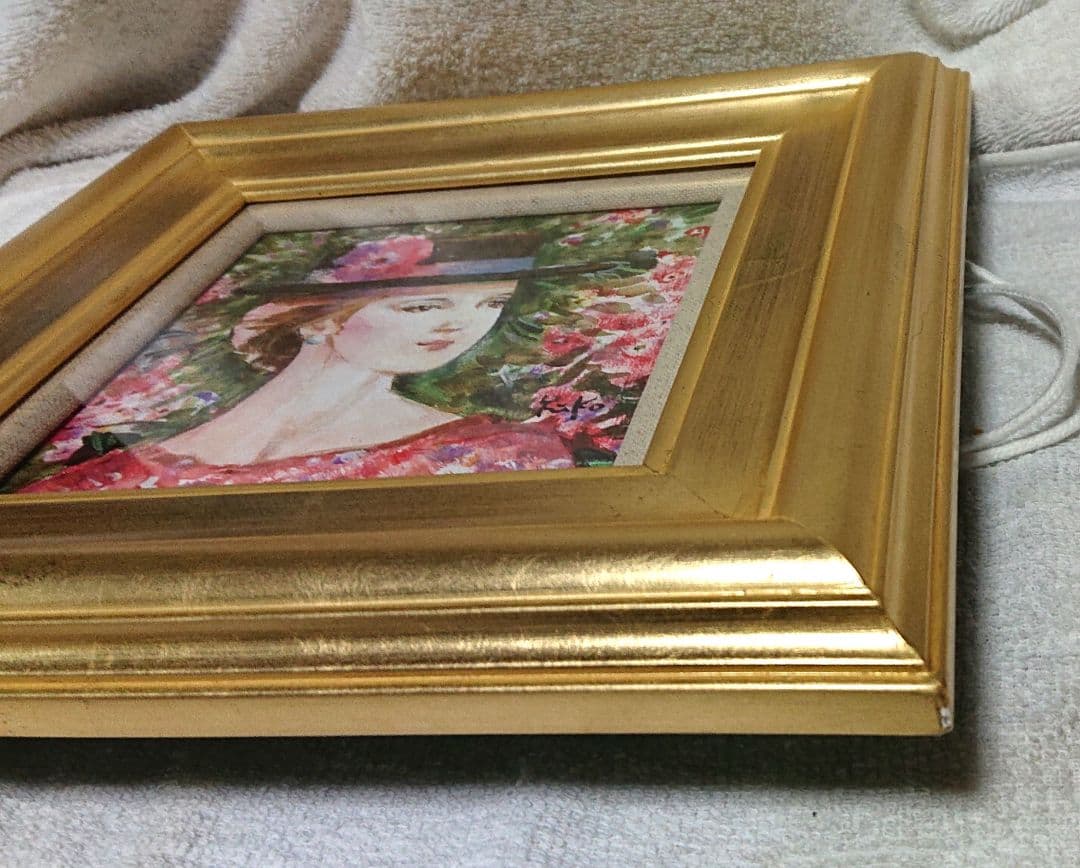 中島裕子画　油彩画ゴールドフレームK046