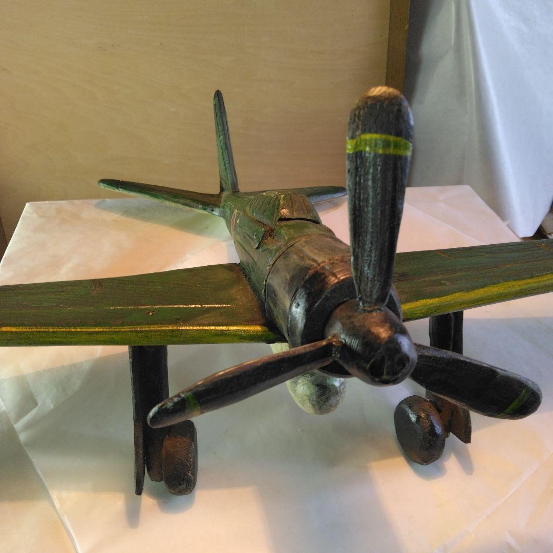 木製の戦闘機　昭和レトロ