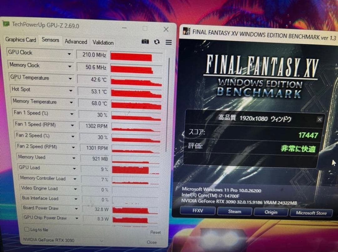 【美品】Palit GAMING PRO RTX 3090 24GB 【完備品】