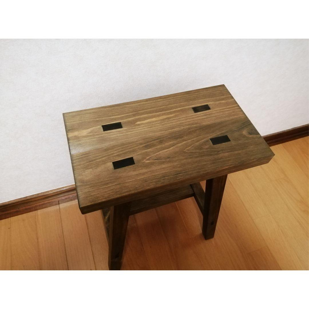 木製フラワースタンド　花台　幅35cm×高さ45cm　スツール　ベンチ　花瓶台
