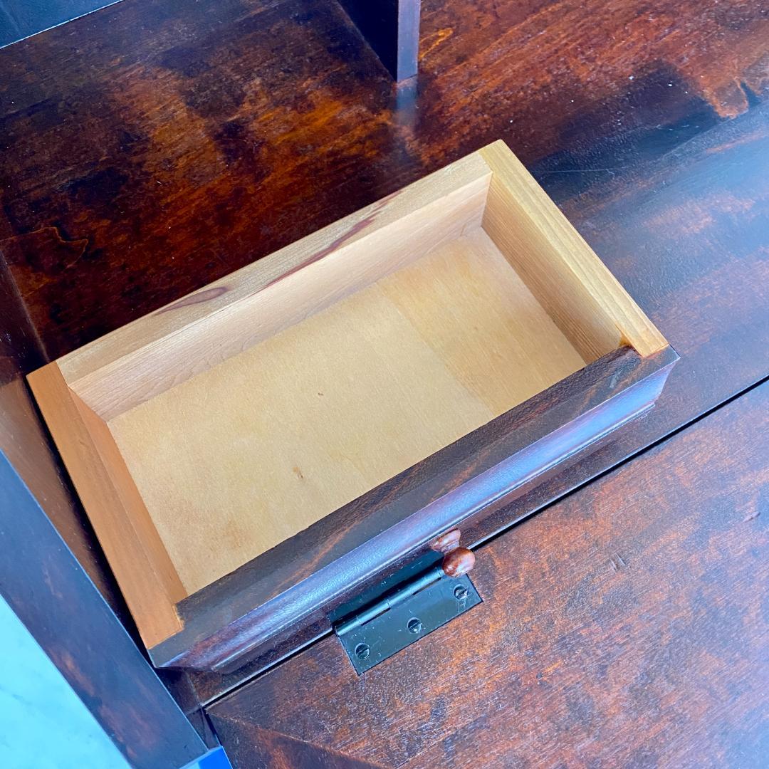 松本民芸家具 ライティングビューロー デスク 書斎机 民芸家具 無垢材