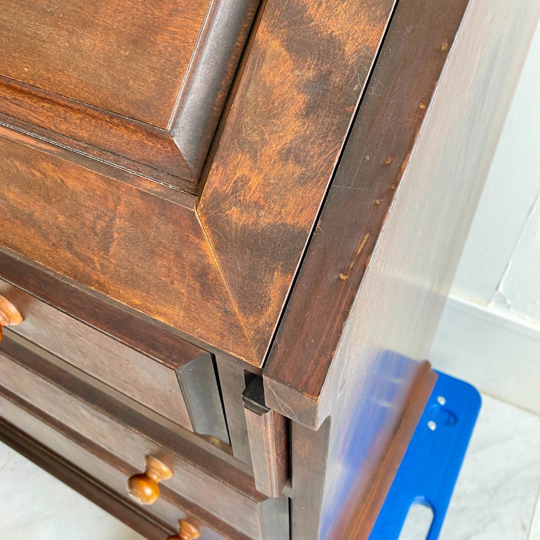 松本民芸家具 ライティングビューロー デスク 書斎机 民芸家具 無垢材