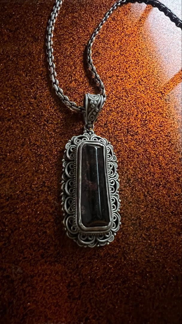 レア　虹入り庭園水晶　ルチルインガーデンクォーツsv925 ペンダントトップ