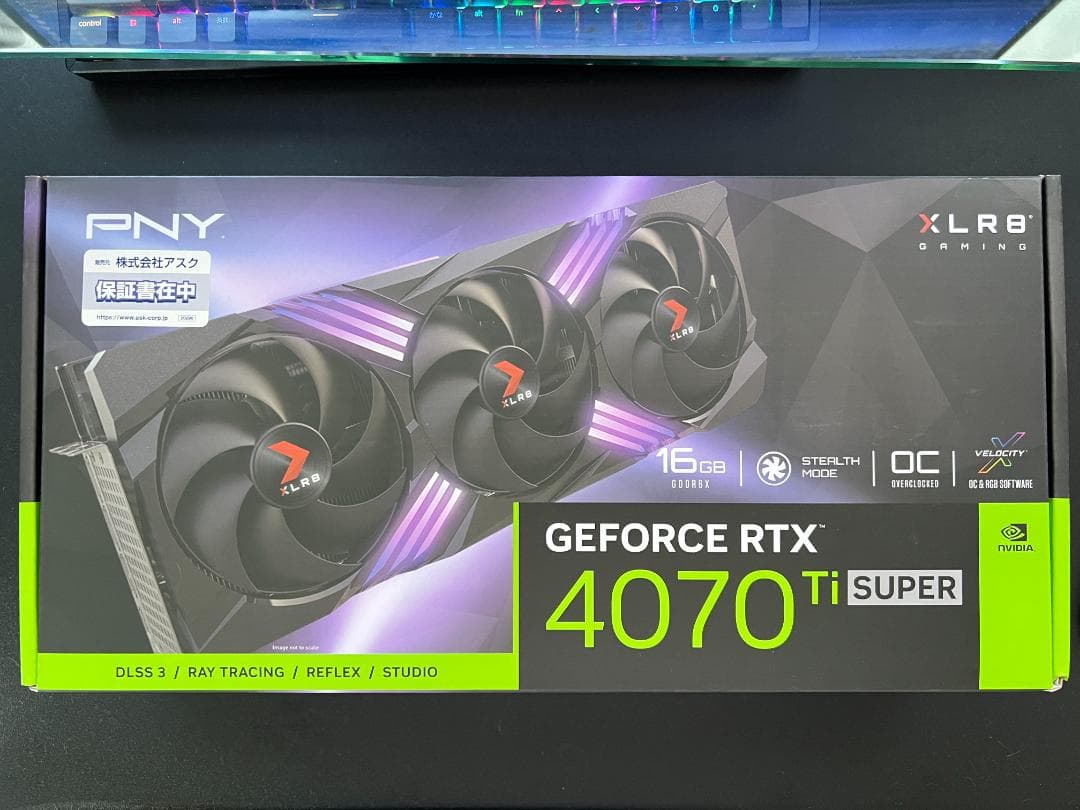 グラフィックボード・グラボ・ビデオカード PNY RTX4070Ti SUPER 16GB OC XLR8 ARGB