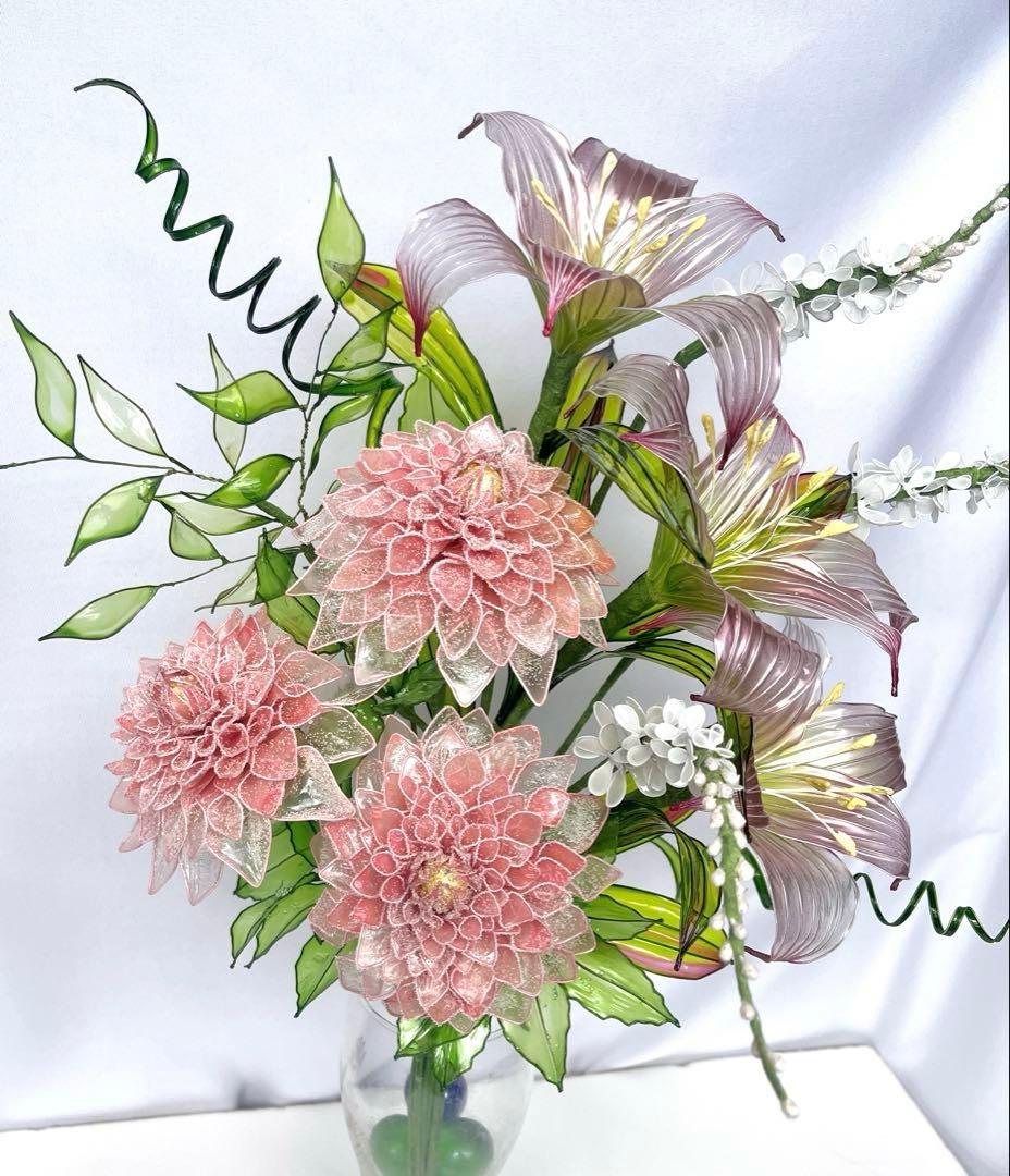 アメリカンフラワー　ディップフラワー　NO.213（ダリア・百合・半夏生）