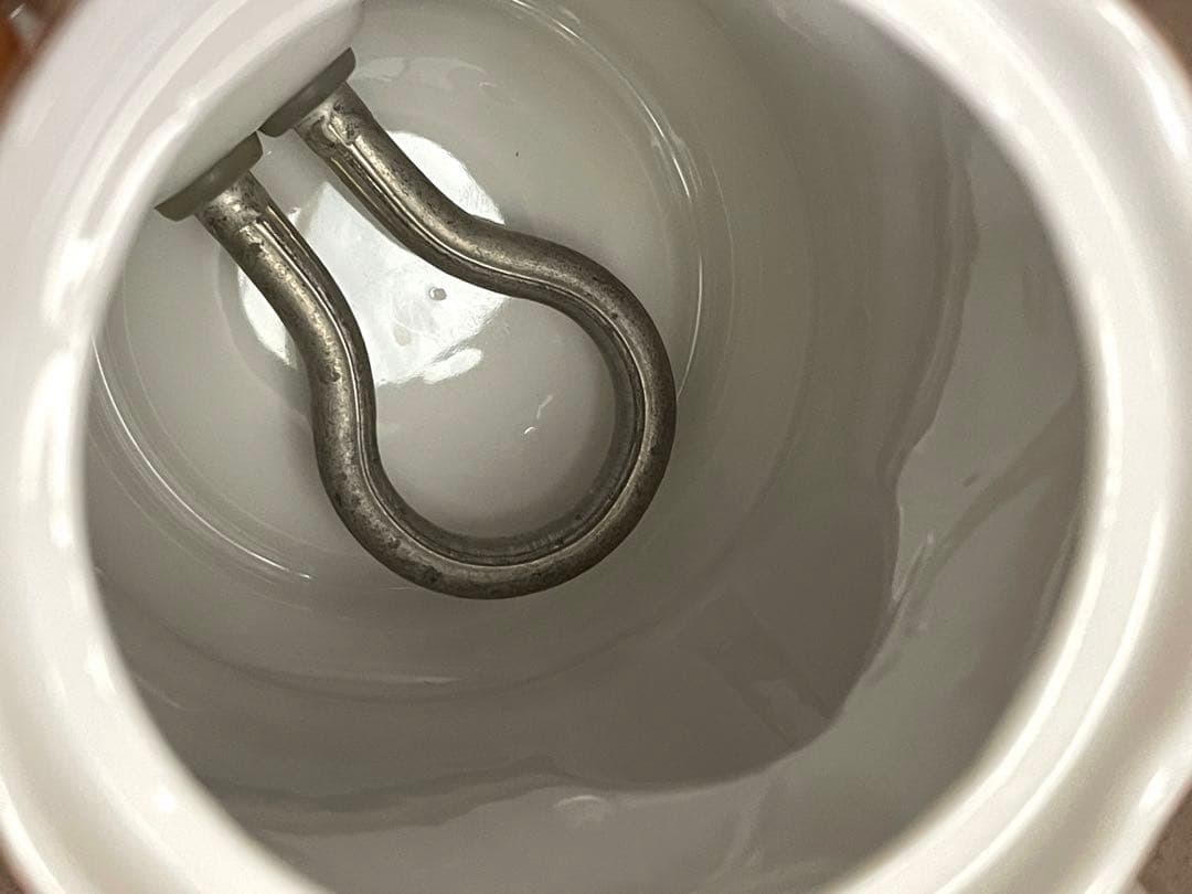 新品　昭和レトロ　陶器製　電気ポット　アンティーク　花柄　洋風　ポット　飾り