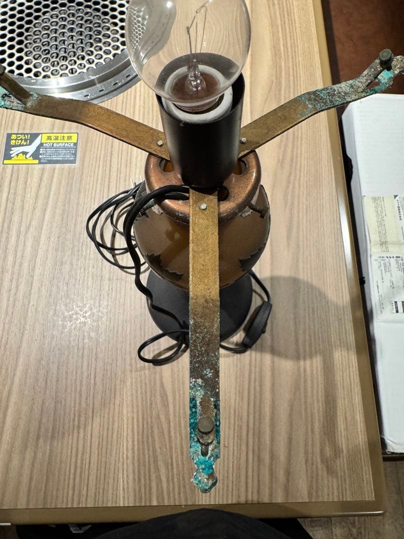 ガレ風　キノコ型ランプ　アンティーク