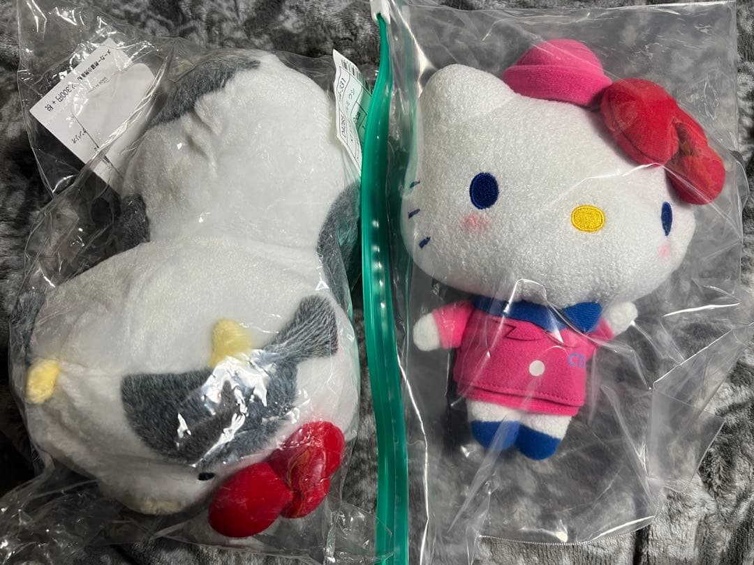 キティ　干支　ぬいぐるみ　丑　うし　ハッピーフライト　ぬいぐるみ　2個セット