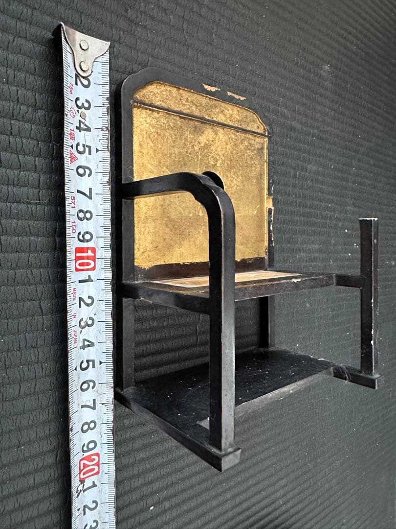 釈迦如来坐像 お釈迦さま アンティーク木彫 仏像　アンティーク台座付き　座禅