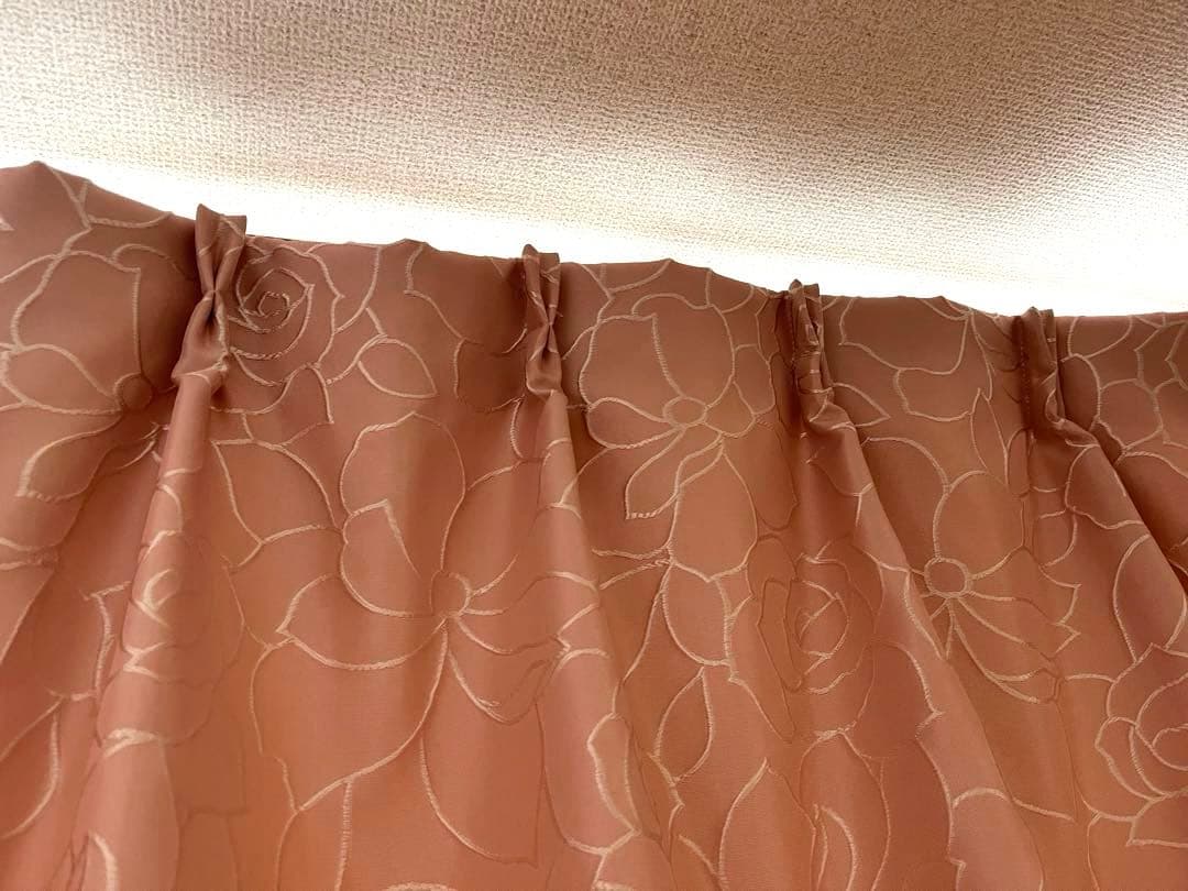 ニトリ　ピンク花柄カーテン&レースカーテン　幅150cm✖️丈150cm✖️2枚