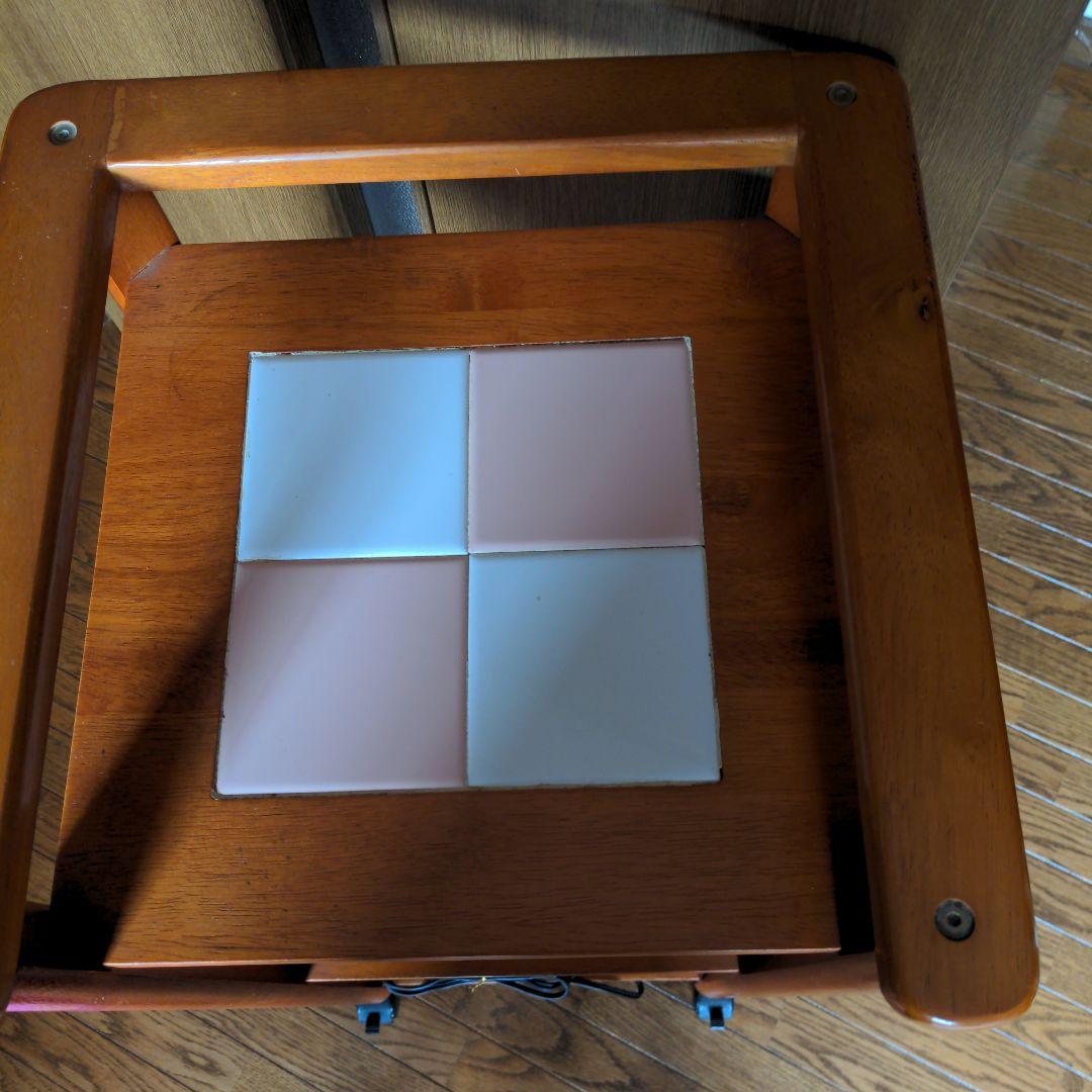 タイルトップ 木製キッチンワゴン