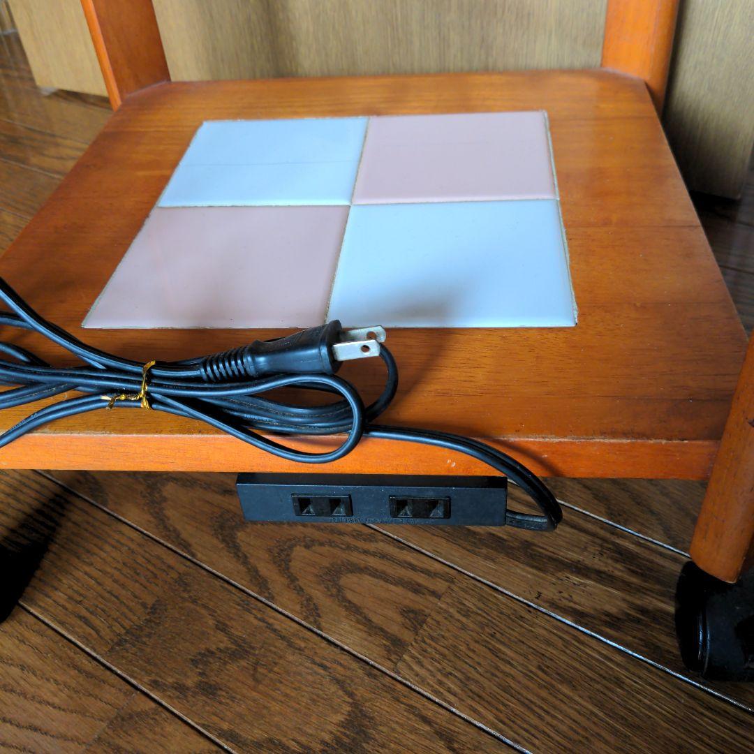 タイルトップ 木製キッチンワゴン