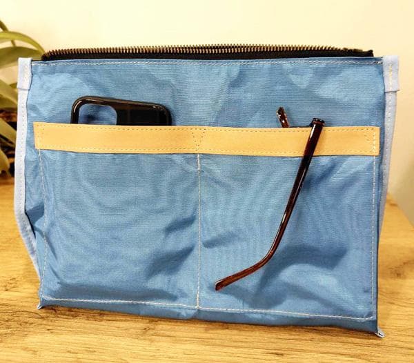 【専用】/2025タンバリンネイビー×白/マチ付きサコッシュショルダー