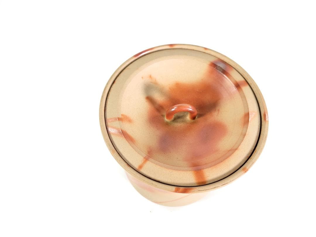 【送料無料・蔵出し・名人作】備前焼　緋襷　水指　在銘　茶道具　茶器　茶道