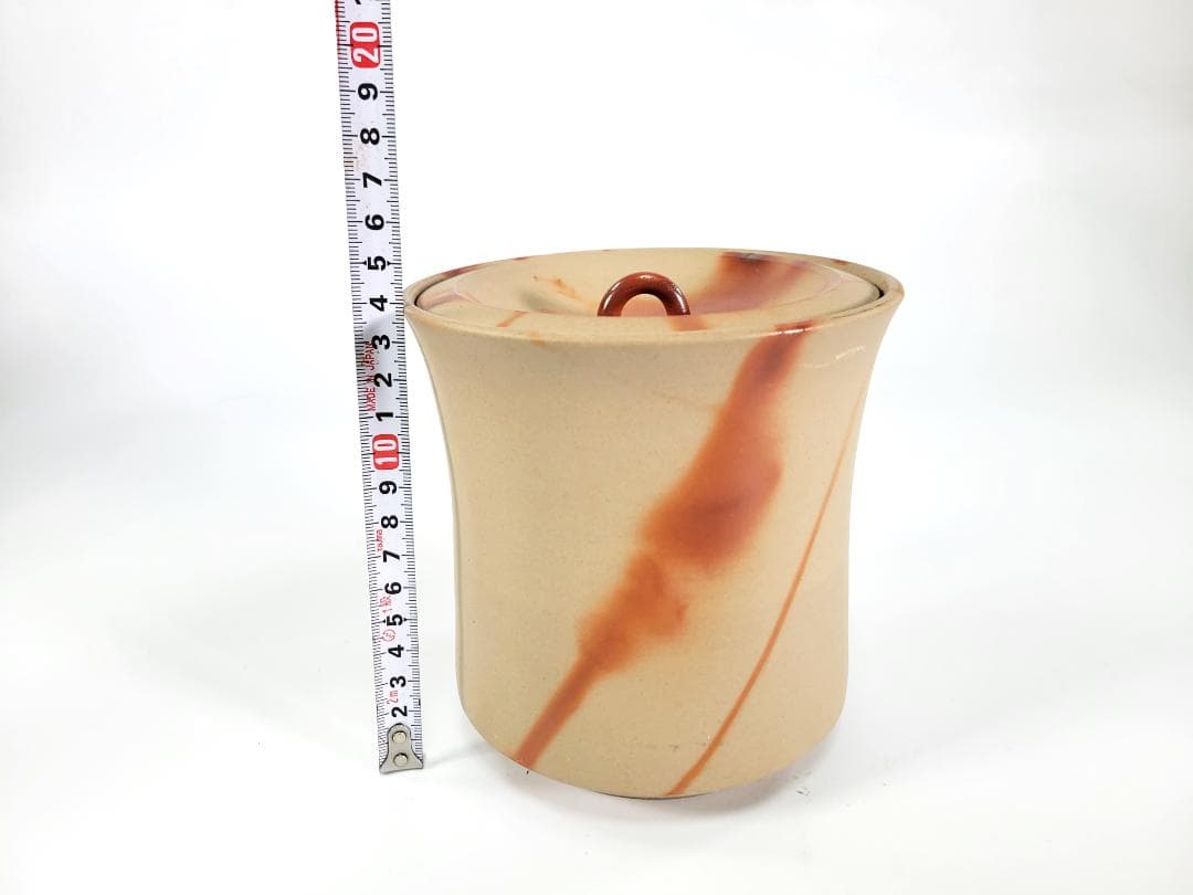 【送料無料・蔵出し・名人作】備前焼　緋襷　水指　在銘　茶道具　茶器　茶道