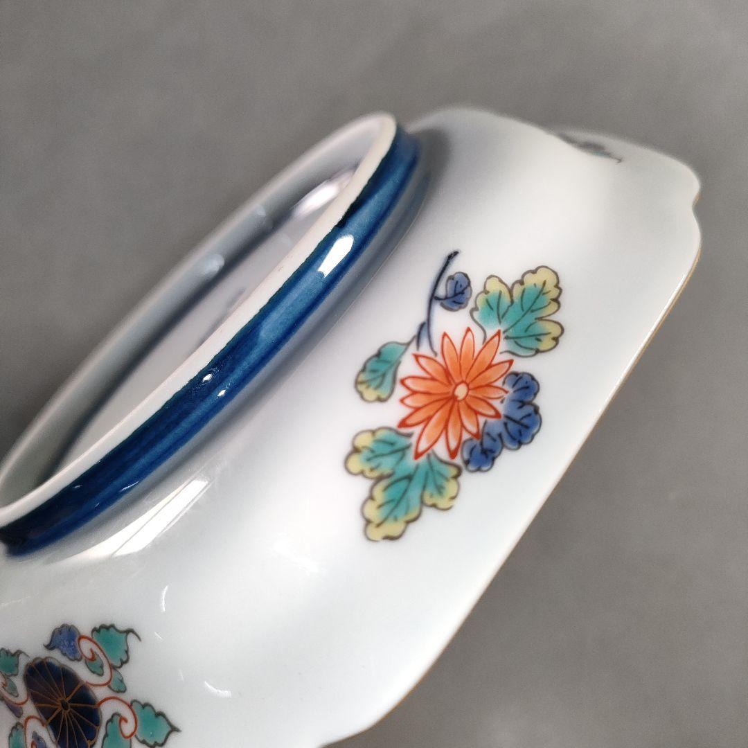 A1367-3/有田焼/幸楽窯/古伊万里金彩錦色絵山水取皿揃5客/共箱/懐石道具