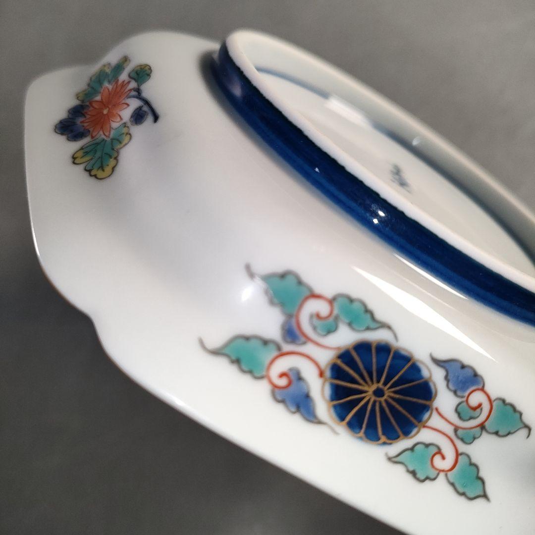 A1367-3/有田焼/幸楽窯/古伊万里金彩錦色絵山水取皿揃5客/共箱/懐石道具