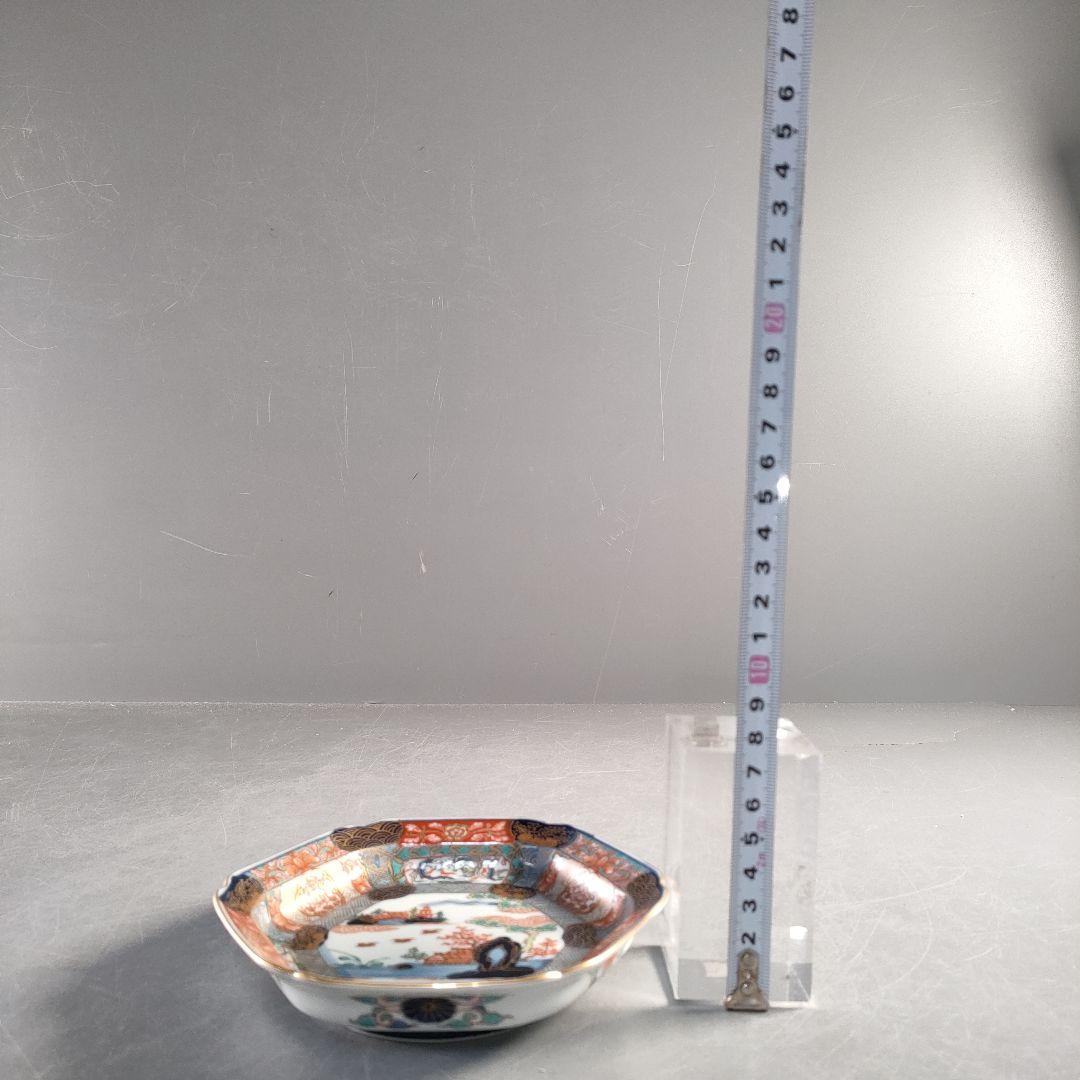 A1367-3/有田焼/幸楽窯/古伊万里金彩錦色絵山水取皿揃5客/共箱/懐石道具