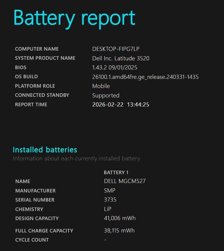 バッテリー良好 Dell Latitude 3520 i5/16GB/512GB