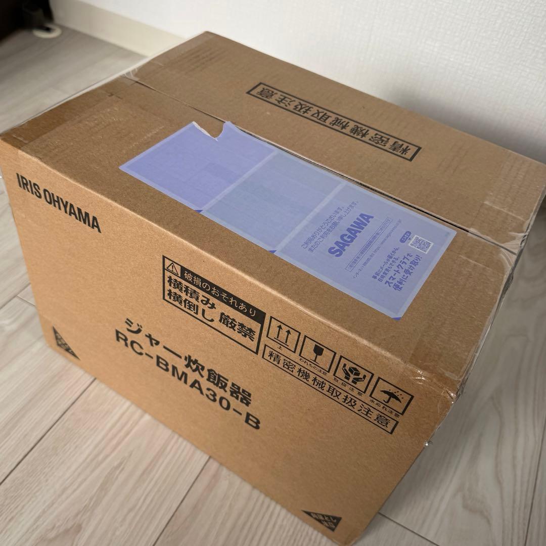 【新品】アイリスオーヤマ 炊飯器 3合 ブラック / RC-BMA30-B