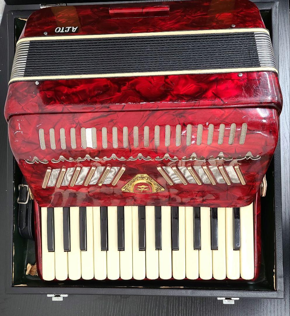 トンボ TOMBO アコーディオン アルト赤 27鍵