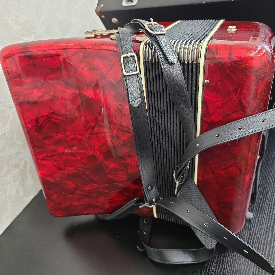 トンボ TOMBO アコーディオン アルト赤 27鍵