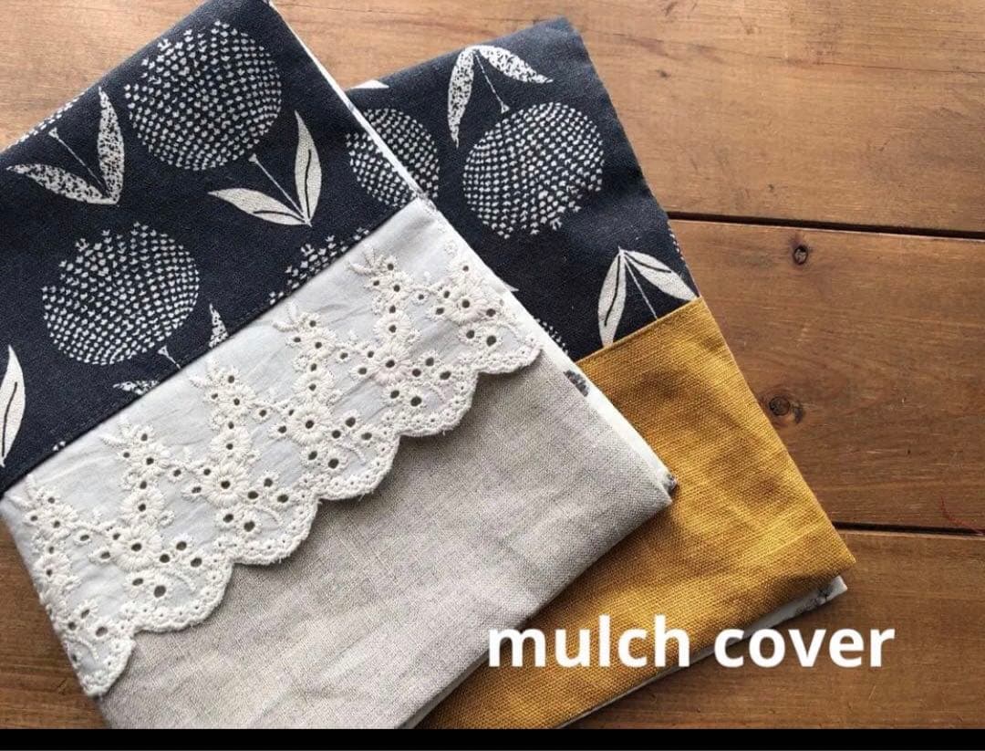 25.リネン　マルチカバー　北欧　チューリップ