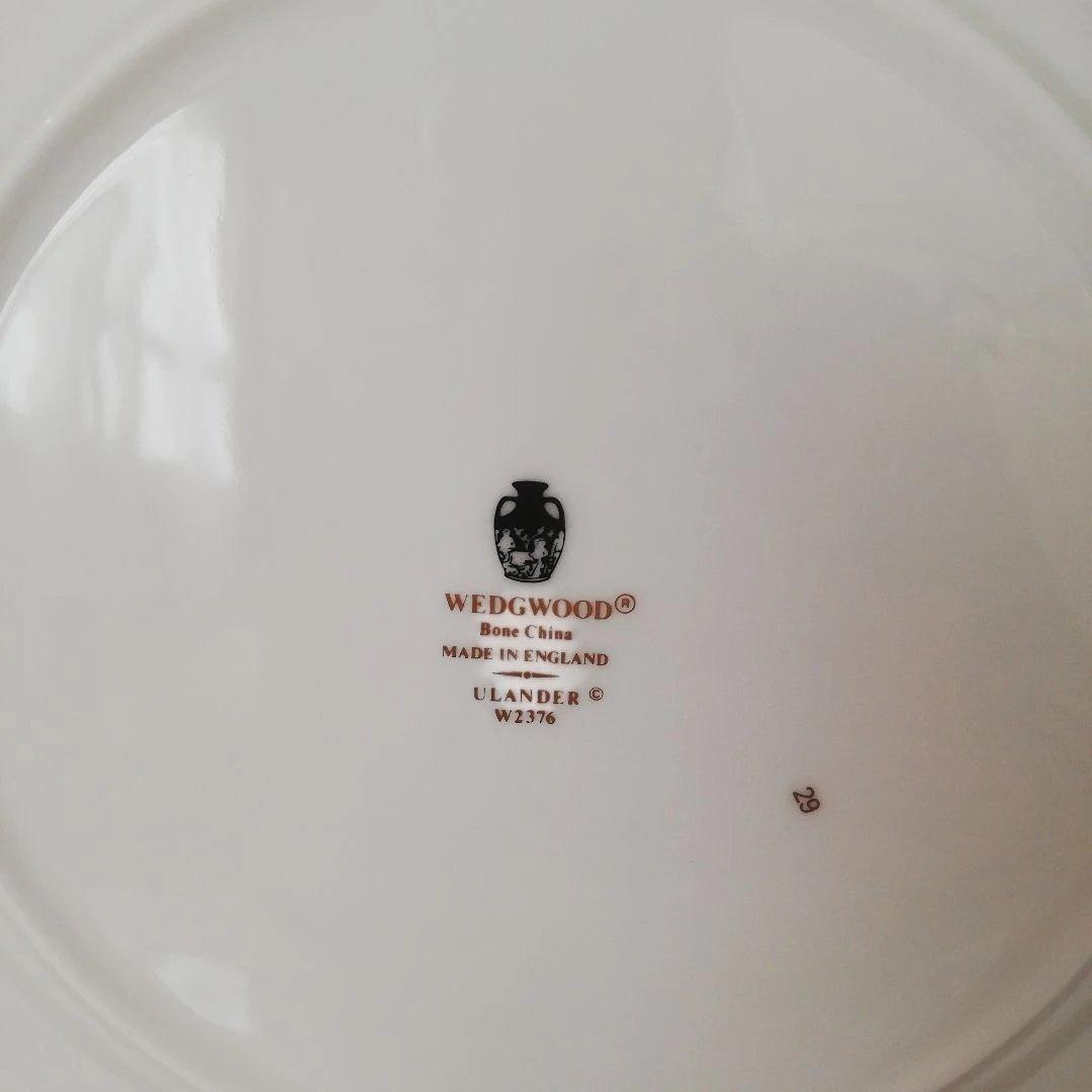 ウェッジウッド☆ユーランダーパウダーブルー青い装飾の陶磁器皿5枚セット