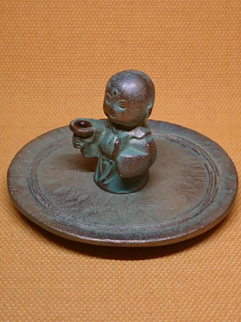 人形　銅製　地蔵　菩薩　香炉　置物　インテリア　工芸品　美術品　A1334