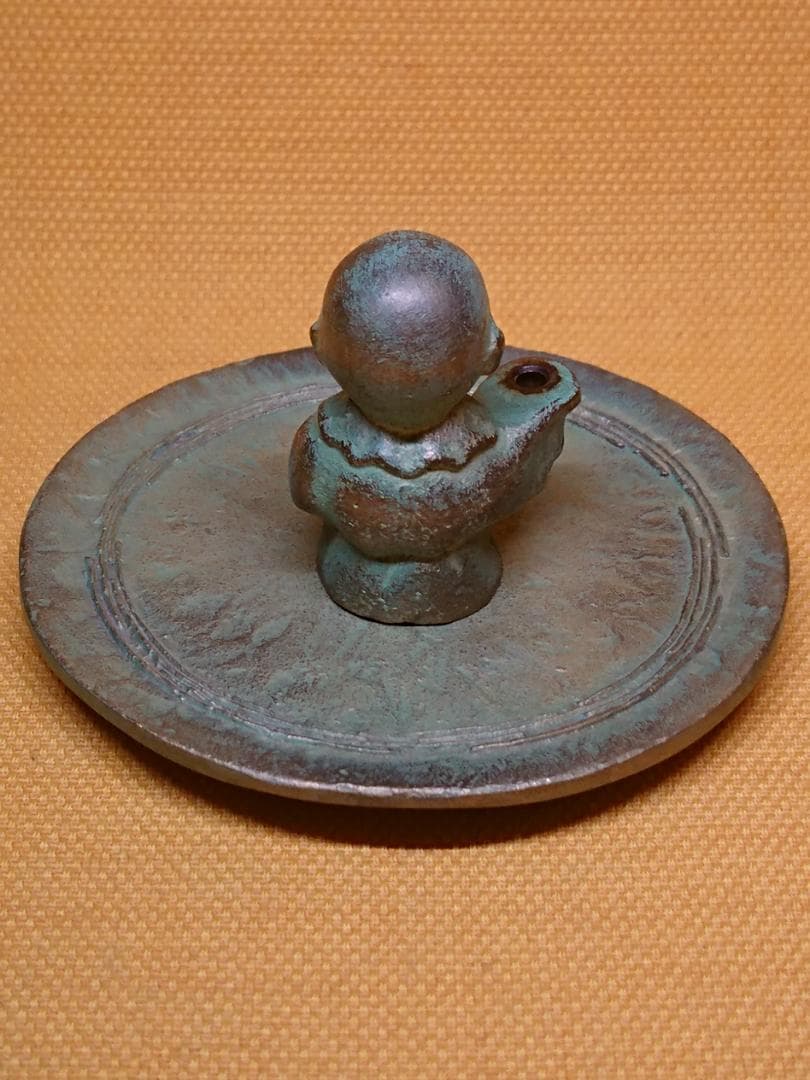 人形　銅製　地蔵　菩薩　香炉　置物　インテリア　工芸品　美術品　A1334