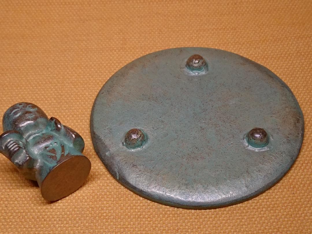 人形　銅製　地蔵　菩薩　香炉　置物　インテリア　工芸品　美術品　A1334