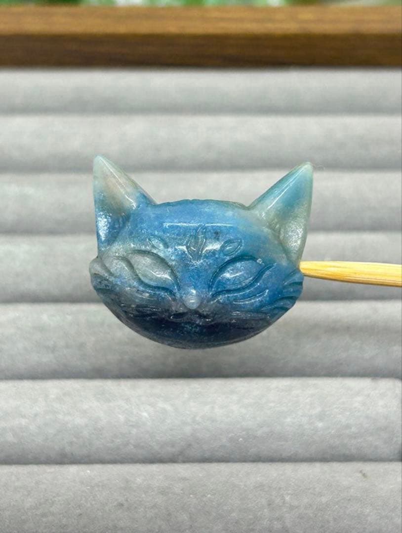 天然石水晶パーツ　ドラゴン天珠　No.2502