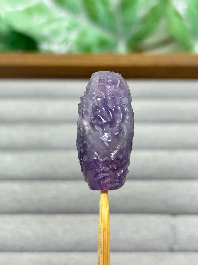 天然石水晶パーツ　ドラゴン天珠　No.2502