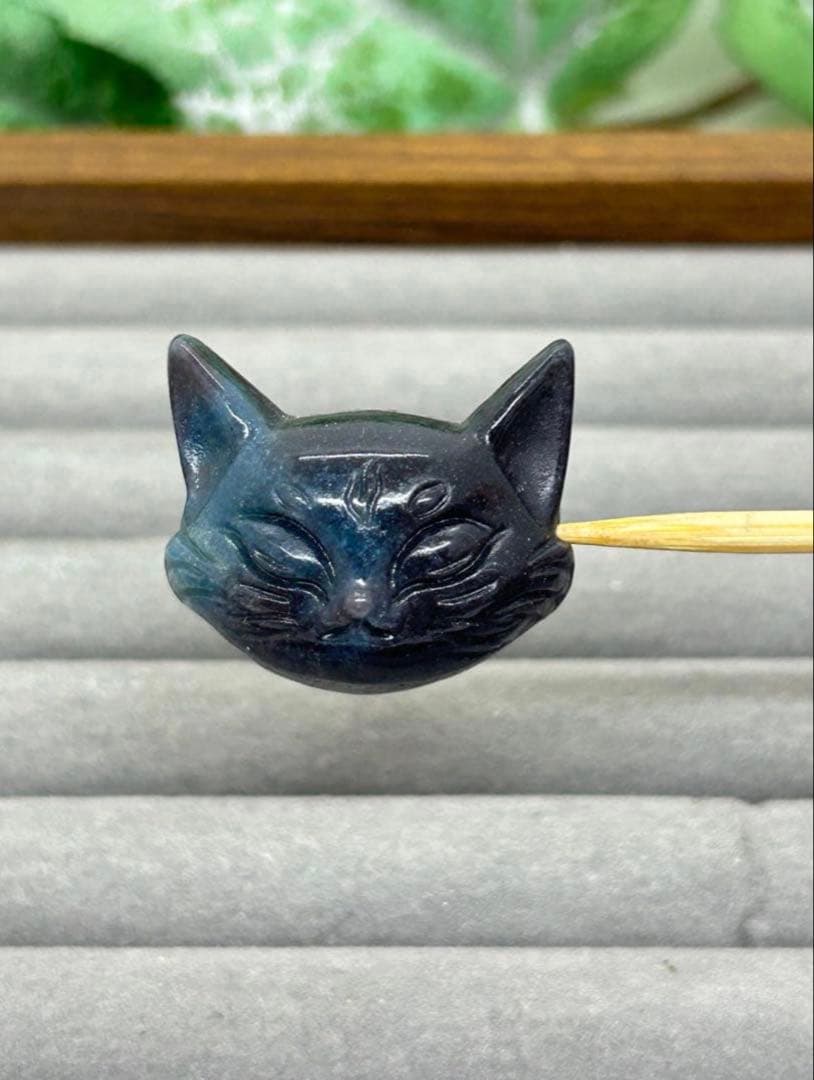 天然石水晶パーツ　ドラゴン天珠　No.2502