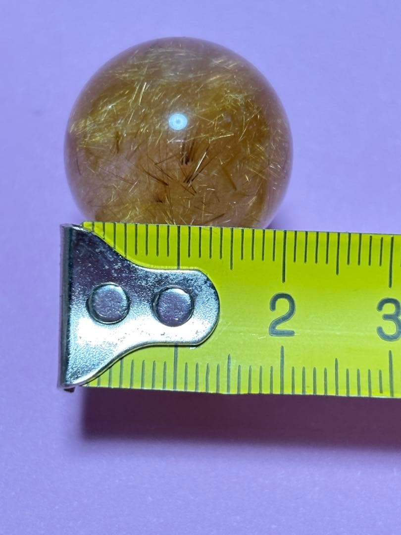 ルチル　ルチルクォーツ　財運　高品質　ザクザク　ゴールド　ミニスフィア