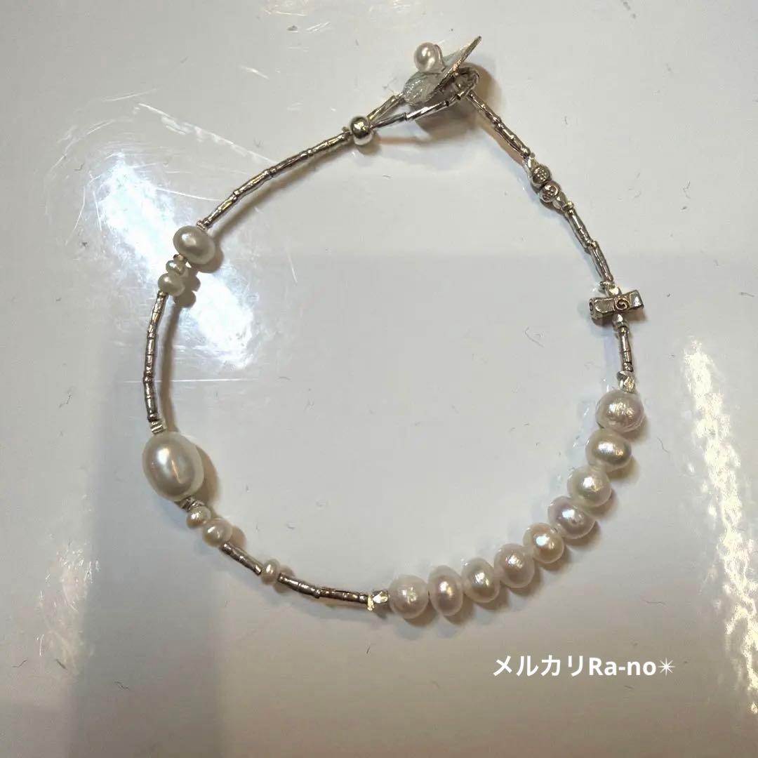 天然石とカレンシルバー　ブレスレット　２本分