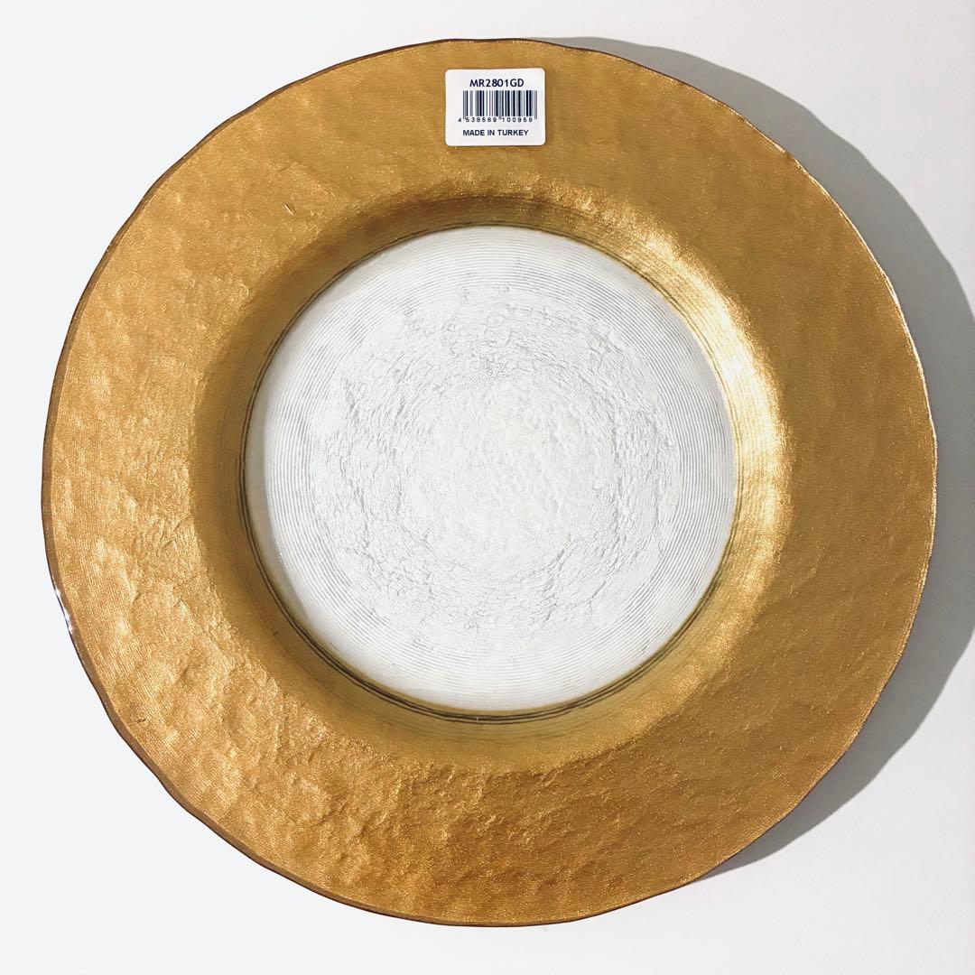 ミヤザキ食器　エムスタイル マラケシュ リムプレート 28cm セット ゴールド