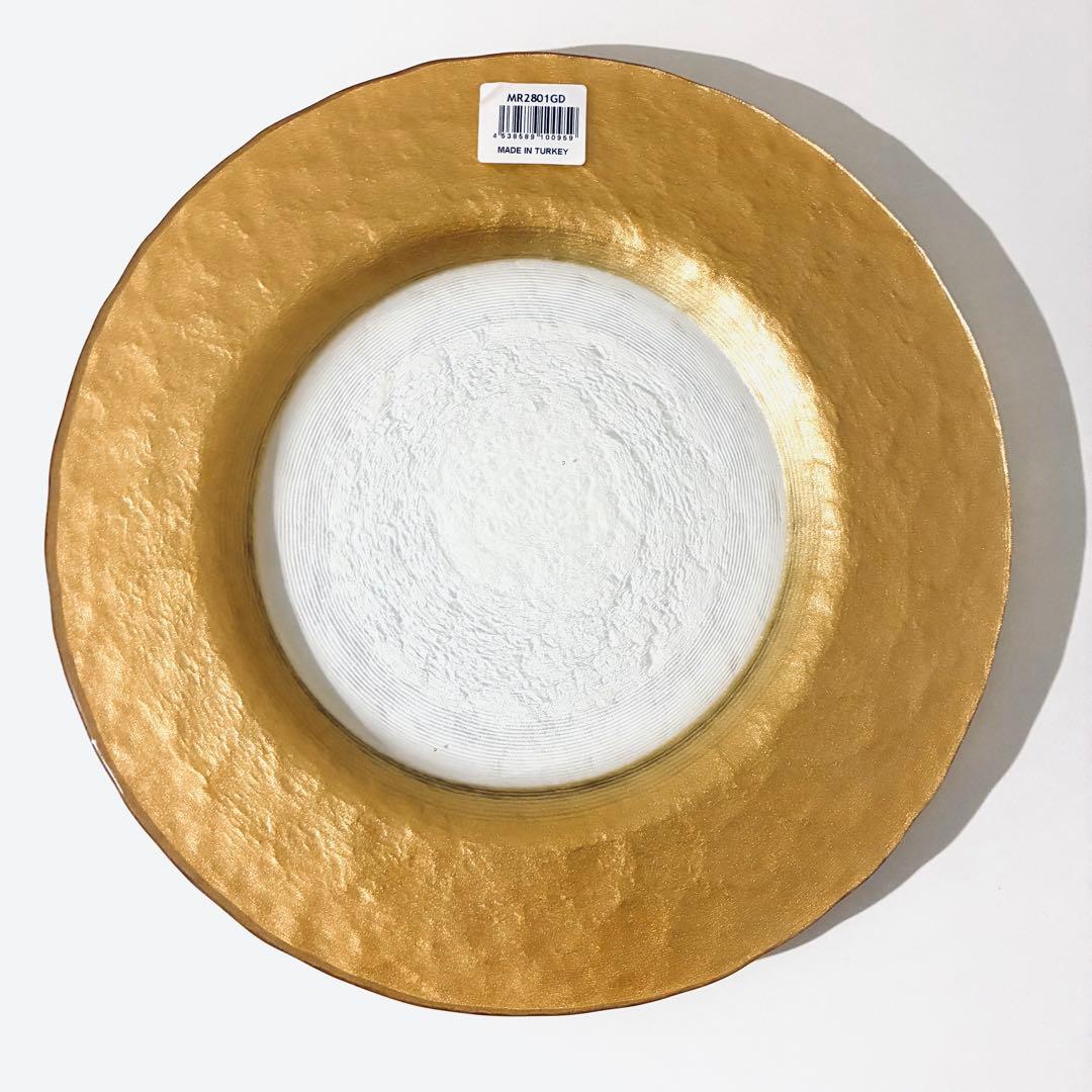 ミヤザキ食器　エムスタイル マラケシュ リムプレート 28cm セット ゴールド