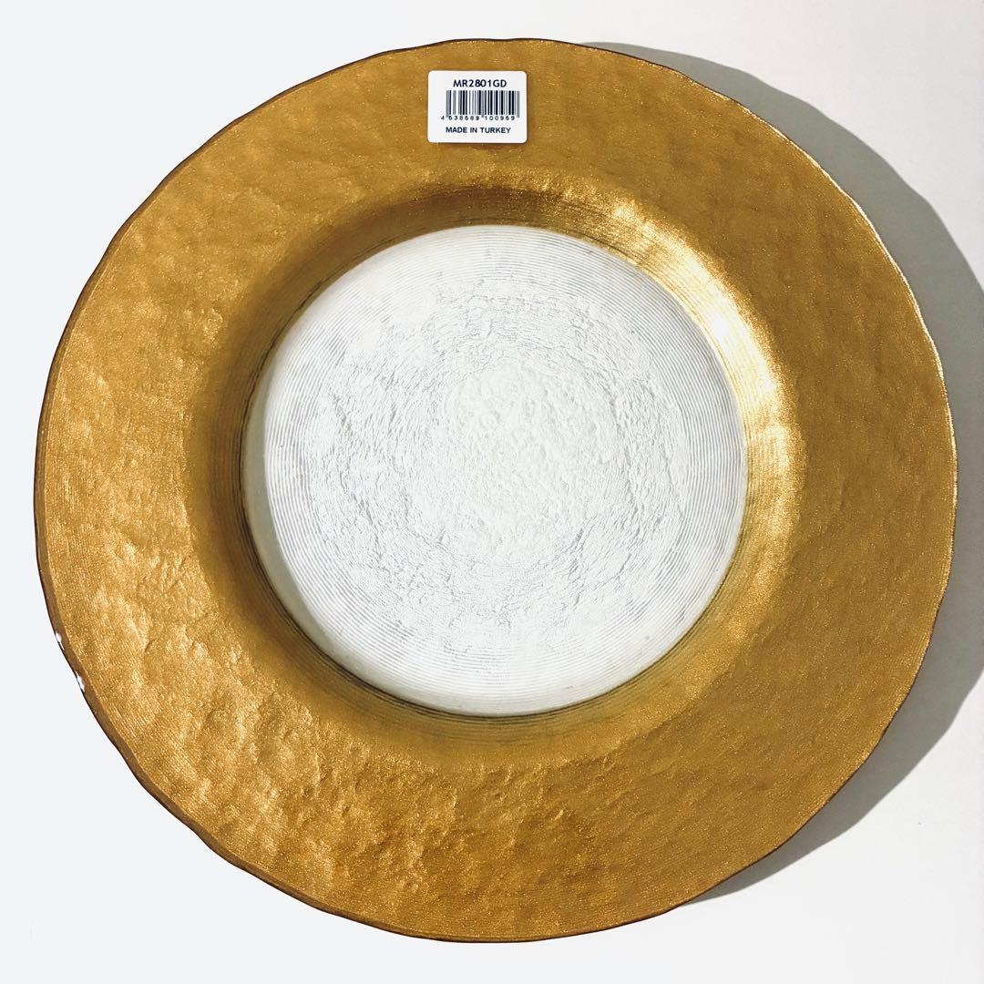 ミヤザキ食器　エムスタイル マラケシュ リムプレート 28cm セット ゴールド