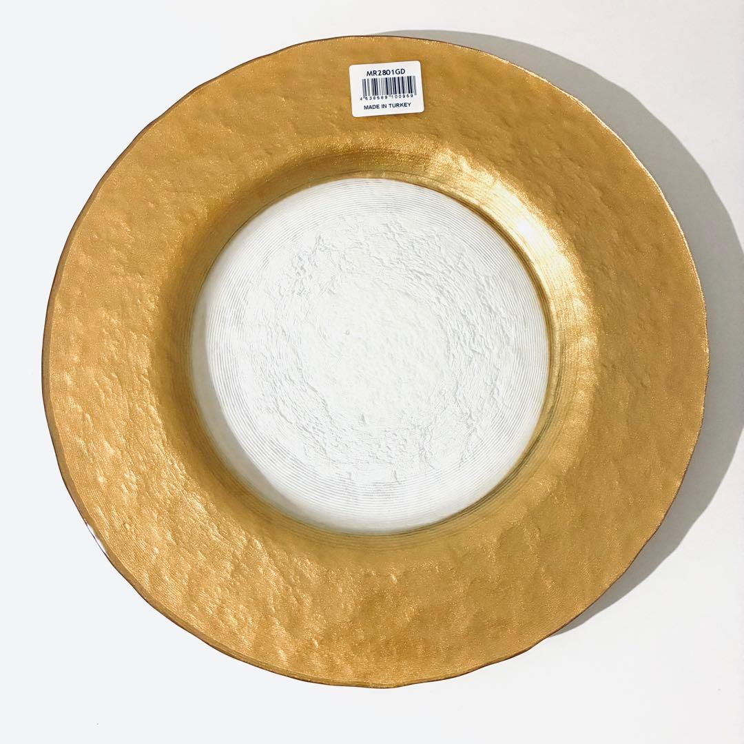 ミヤザキ食器　エムスタイル マラケシュ リムプレート 28cm セット ゴールド