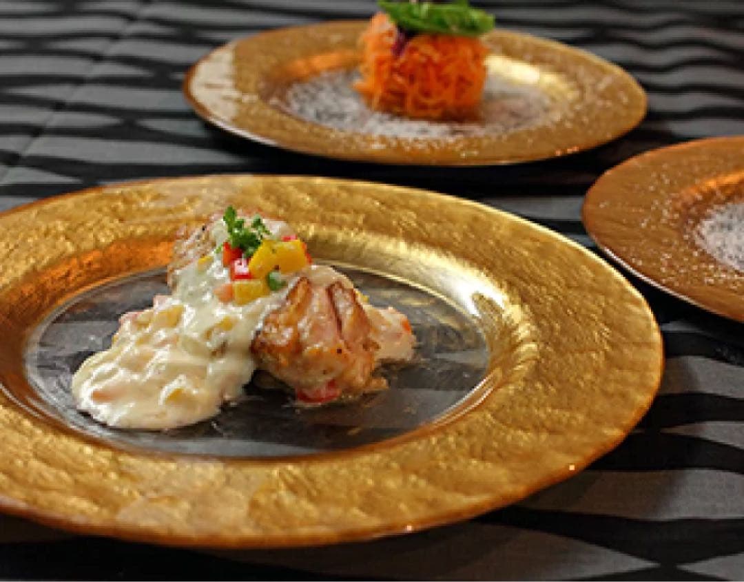 ミヤザキ食器　エムスタイル マラケシュ リムプレート 28cm セット ゴールド