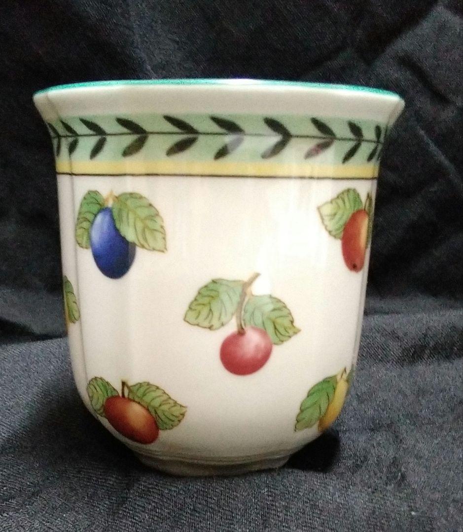 m7-2.ビレロイ&ボッホ・プレート2枚・フレンチガーデンマグカップ2客中古美品