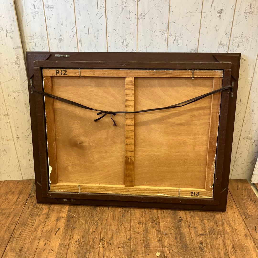 レトロ 万里の長城 風景画 油彩画 油絵 アート 絵画 額縁 額装 インテリア