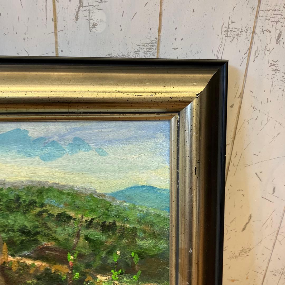 レトロ 万里の長城 風景画 油彩画 油絵 アート 絵画 額縁 額装 インテリア