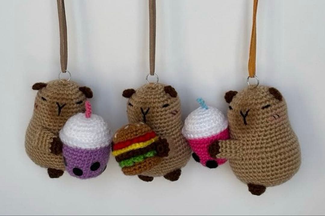 あみぐるみ　カピバラ　【単品販売ＡＢＣ】　ハンドメイド