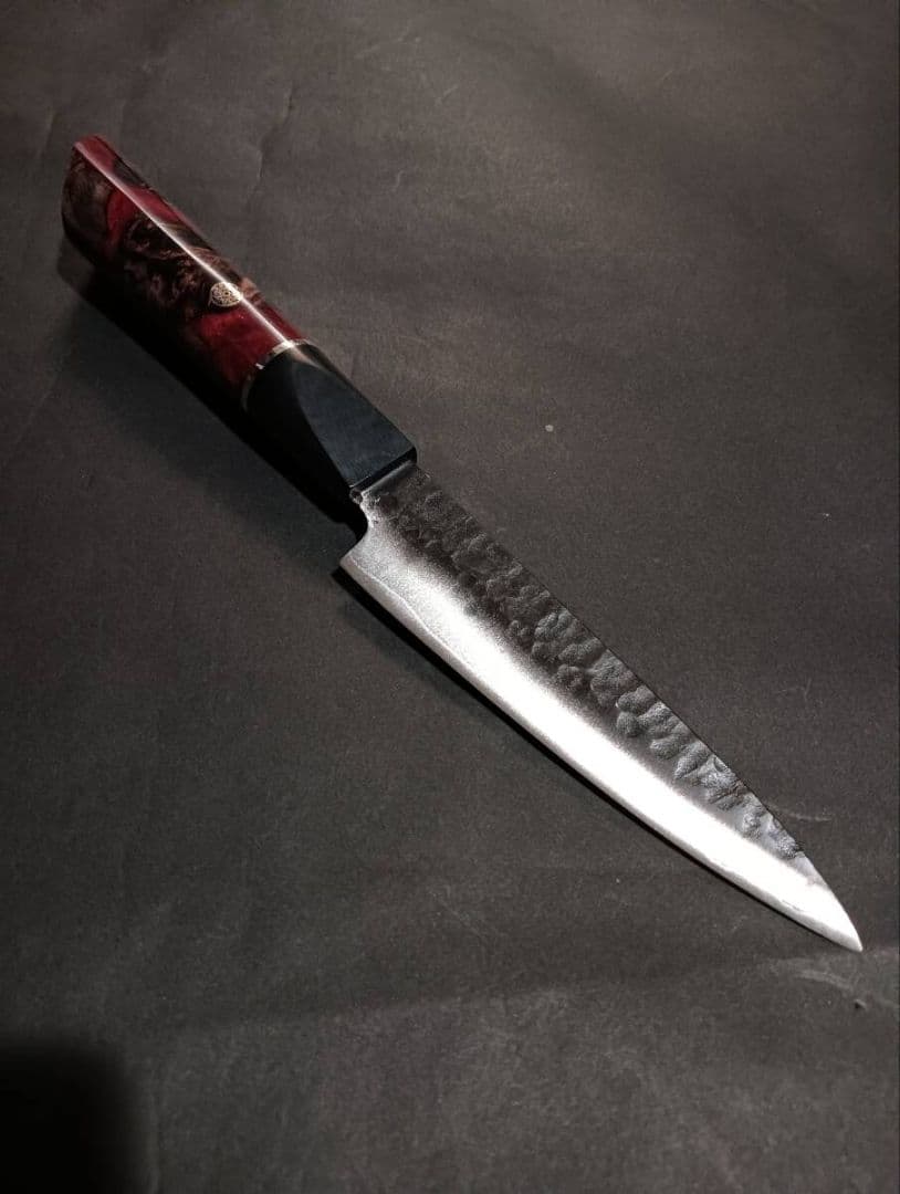 V金10号黒刀ペティナイフ 14cm 花梨八角柄