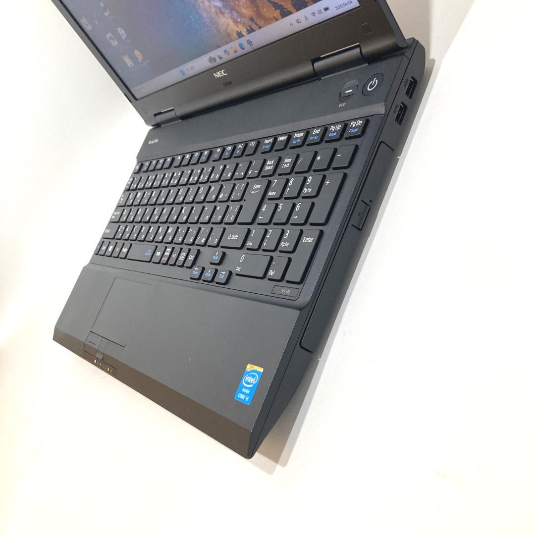 初心者向✨大画面・DVD・オフィス✨黒✨すぐ使えるノートパソコン◇T567-1