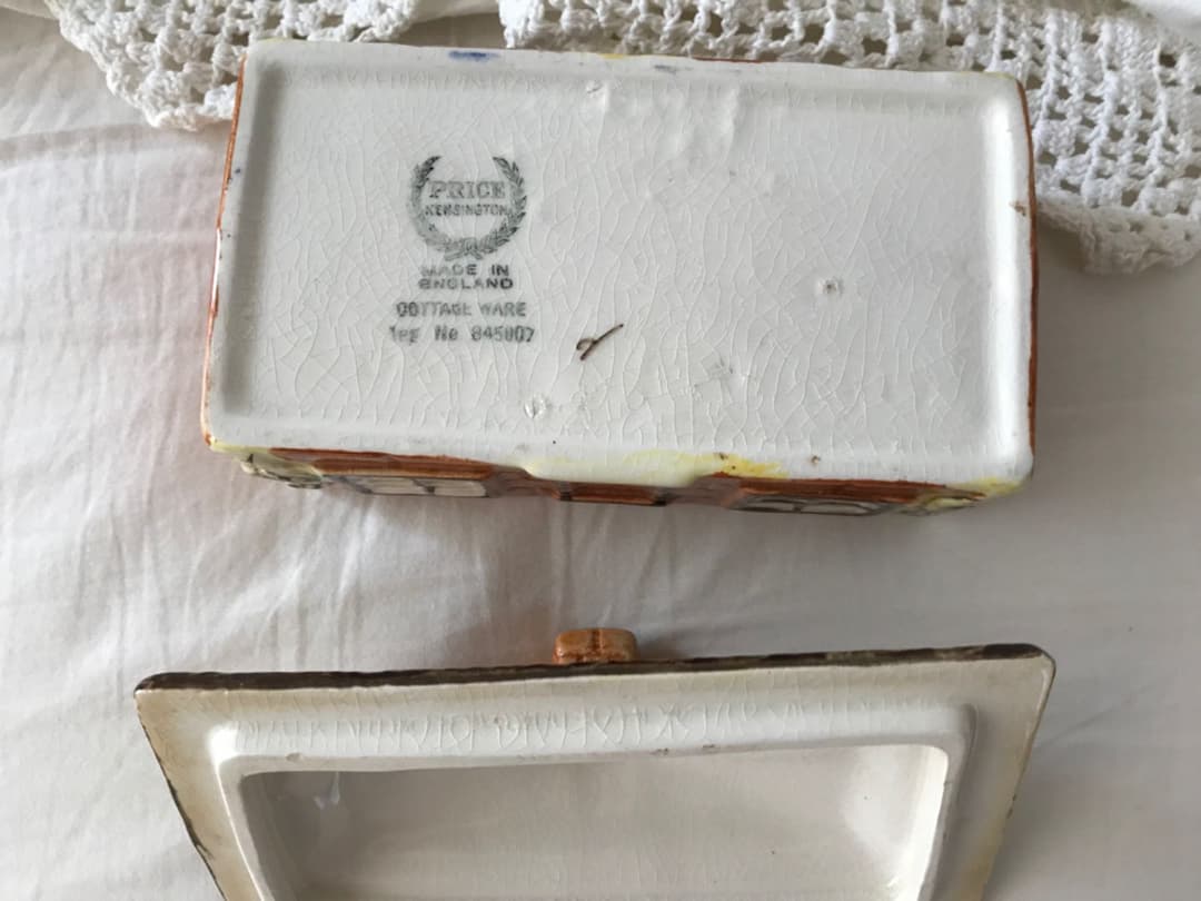 イギリス　アンティーク　バターケース　ディッシュ