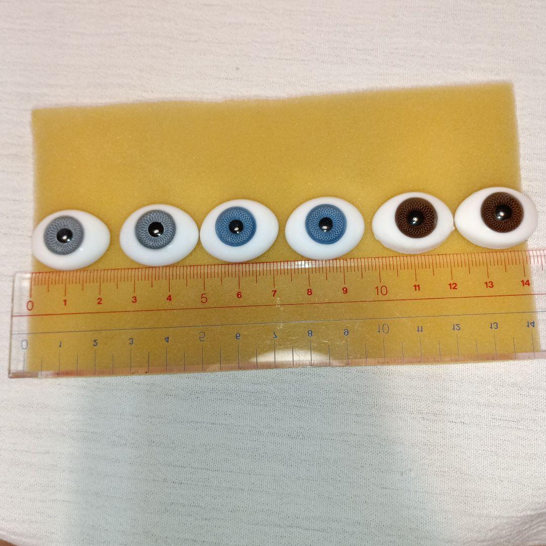 新品★22㎜　3色セット　ビスクドール　グラスアイ