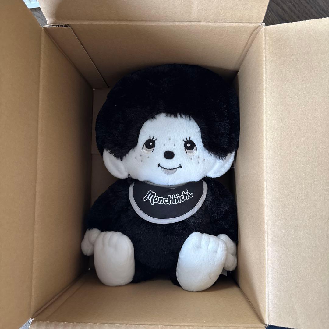 送料込●モンチッチビッグぬいぐるみ約45センチ 白黒セット Monchhichi